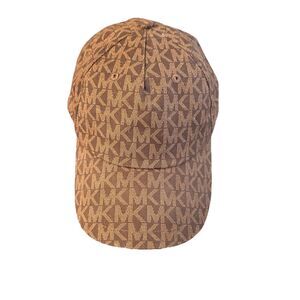 Michael Kors Monogram MK Logo Brown Baseball Cap Hat Unisex One Size